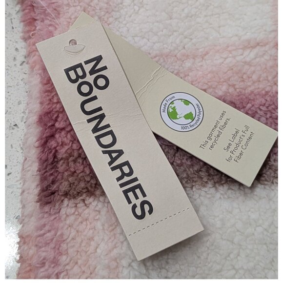 🔥 No Boundaries Plaid Sherpa Quarter-Zip Jacket – Juniors XL (16–18) – NWT - Picture 5 of 6